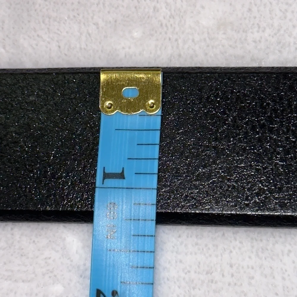 Remo Tulliani Genuine Leather Black Belt Silvertoned Buckle Made in USA Size 44